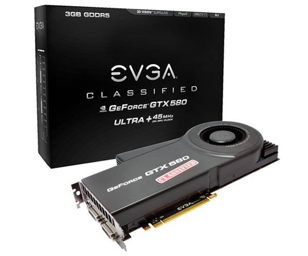 EVGA GeForce GTX 580 Classified Ultra: видеокарты с заводским разгоном.