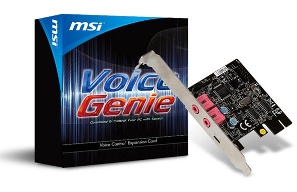 Voice Genie - MSI представляет устройства для голосового управления и быстрого разгона ПК.