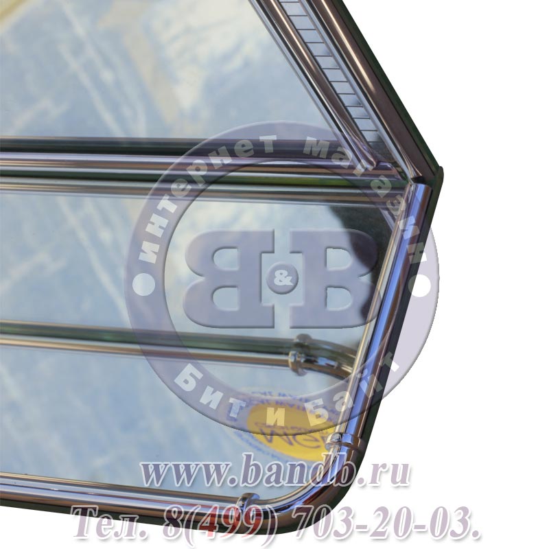 Зеркало с полкой 65х50 см. 122Г серебро куб серебро Картинка № 7