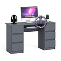 Компьютерный стол с двумя тумбами Мори МС-2 цвет графит
