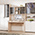 Мебель для работы дома Бостон цвет дуб эндгрейн элегантный/фасады МДФ милк рикамо софт