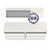 Комоды Торонто 13.321 с навесной полкой цвет белый шагрень/стальной серый